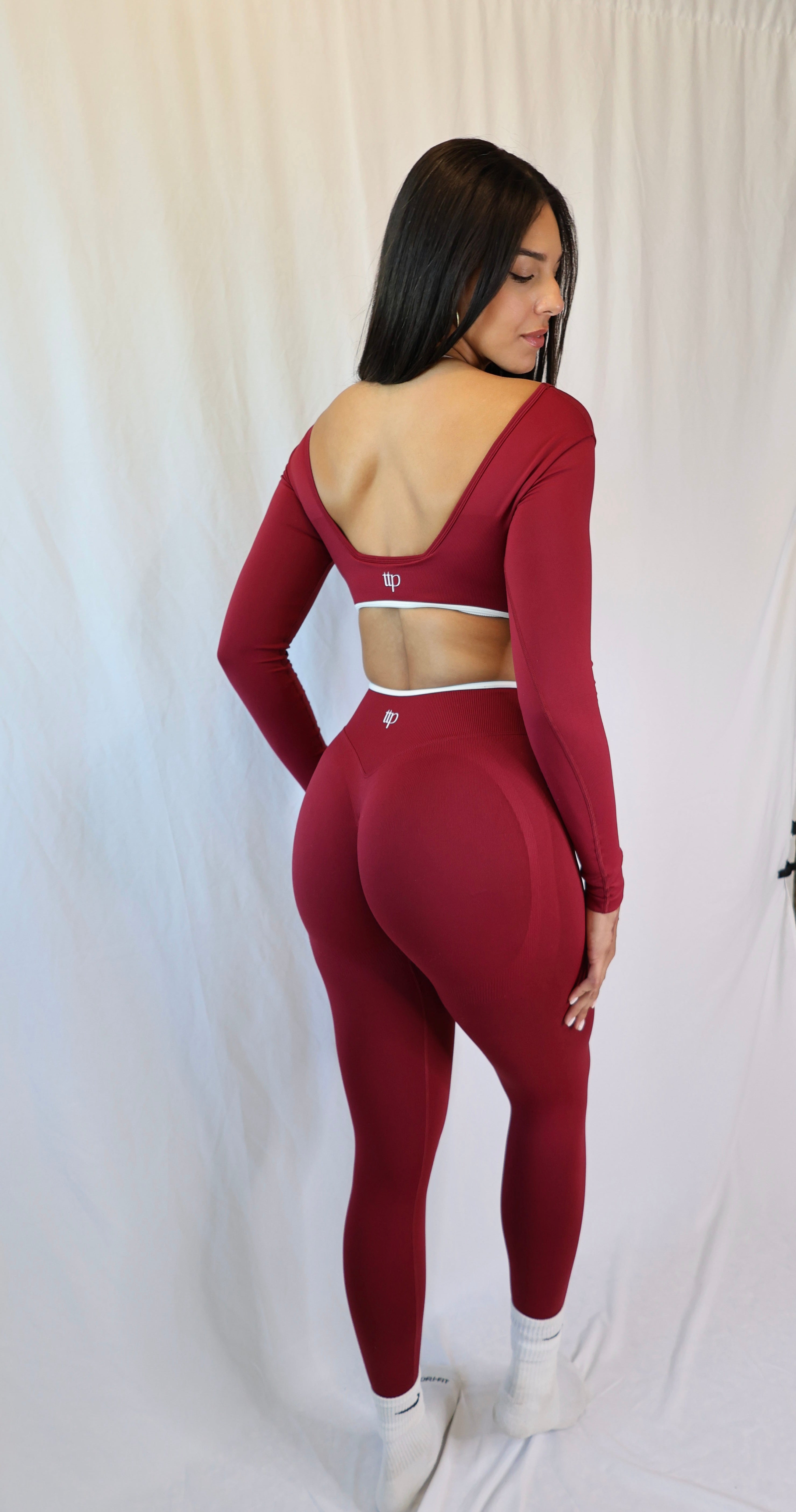 Wine Long Sleeve Set